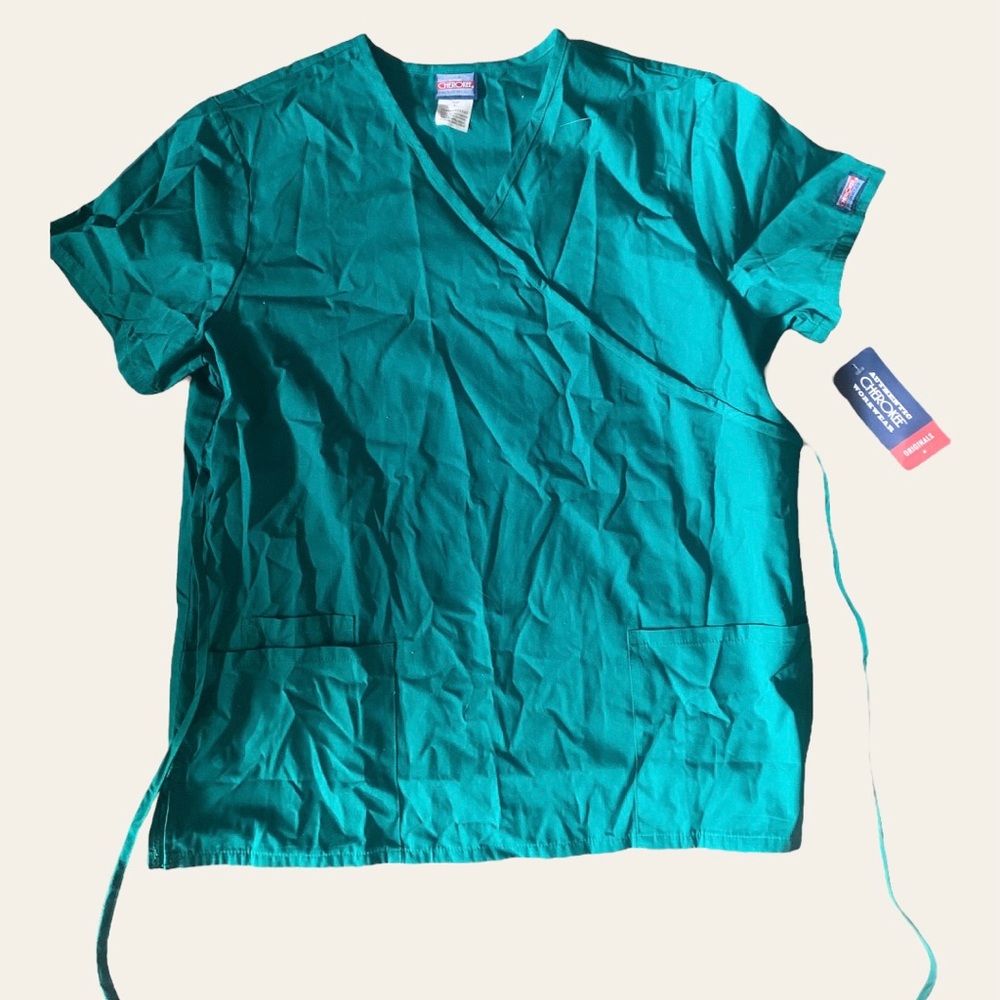 Cherokee Workwear size Large Scrub Top in Hunter Green
